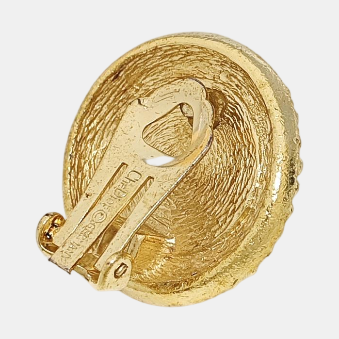 Metal Gold Clip On Earrings