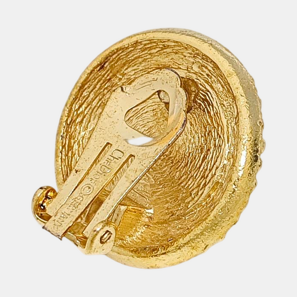 Metal Gold Clip On Earrings
