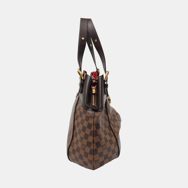 SISTINA MM Damier Ebene Coated Canvas Brown