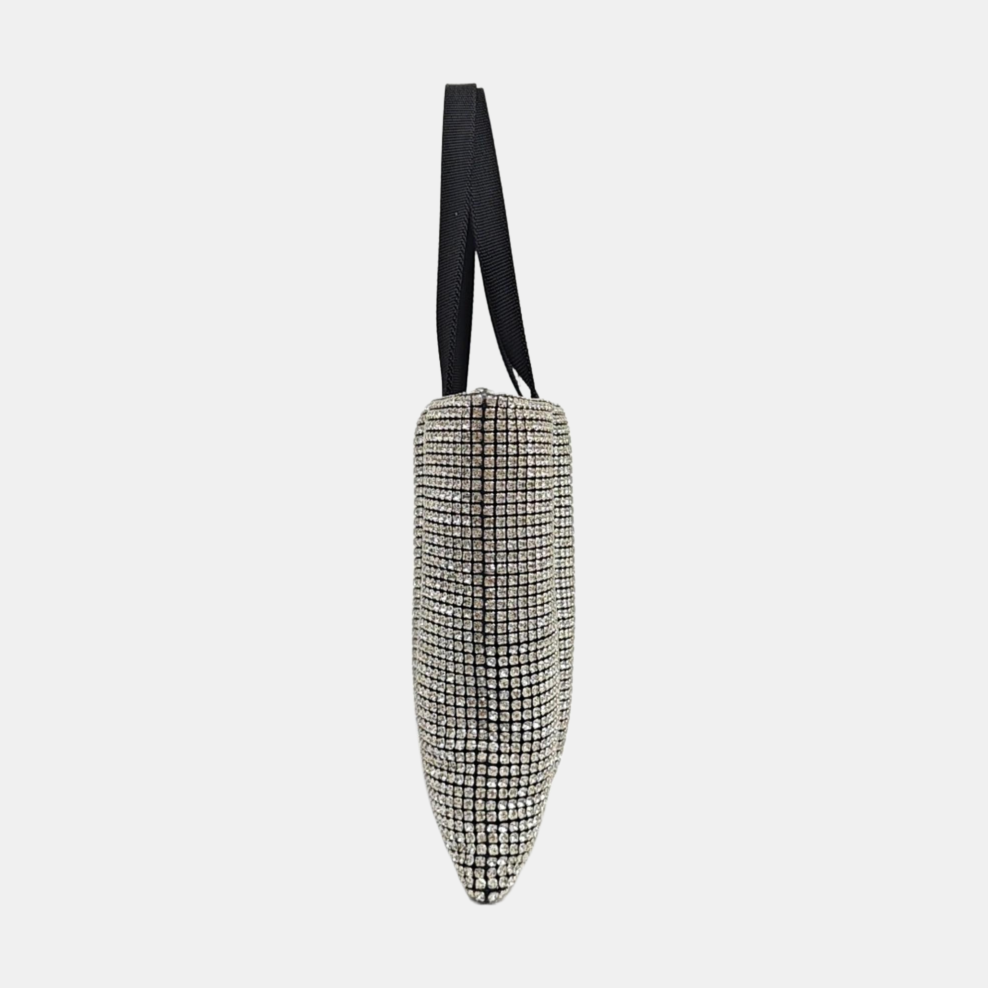 Lab-Grown Diamond Top Handle Bag Black