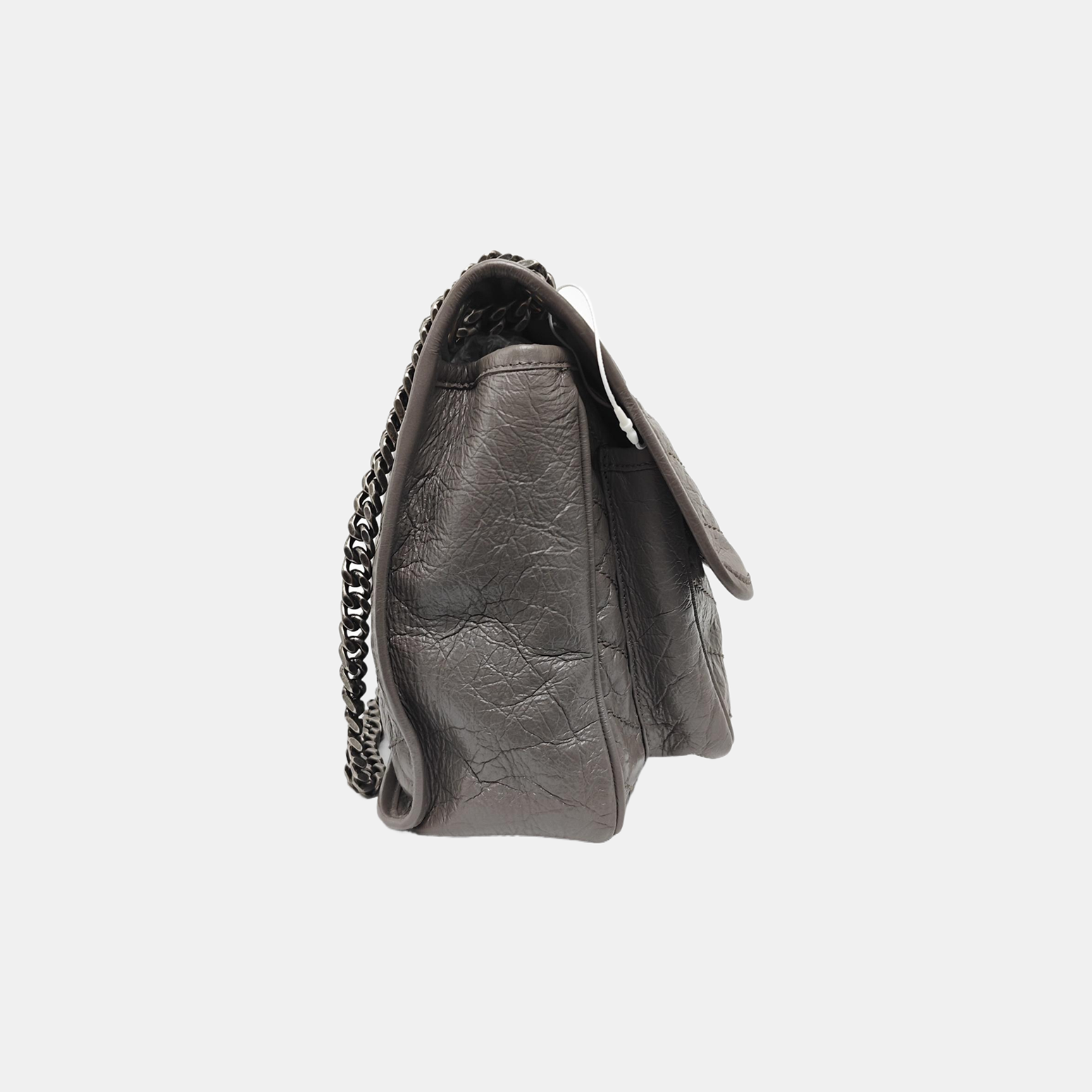 NIKI Medium Chevron Calfskin Gray