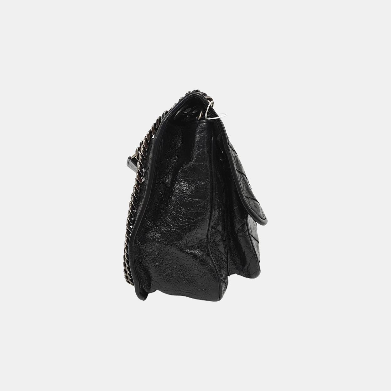 NIKI Medium Chevron Calfskin Black