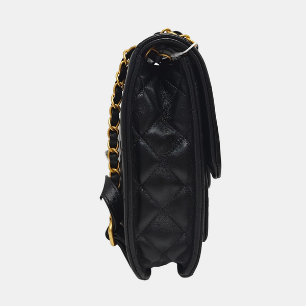 Quilted Lambskin Backpack Black