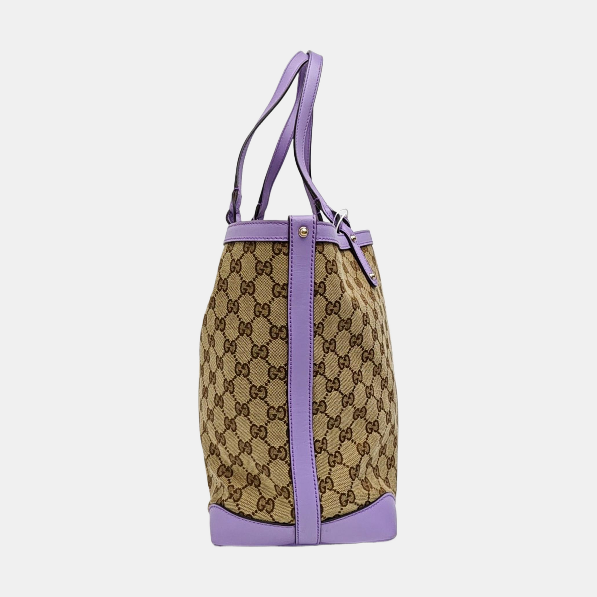 Monogram Canvas Tote Bag Brown
