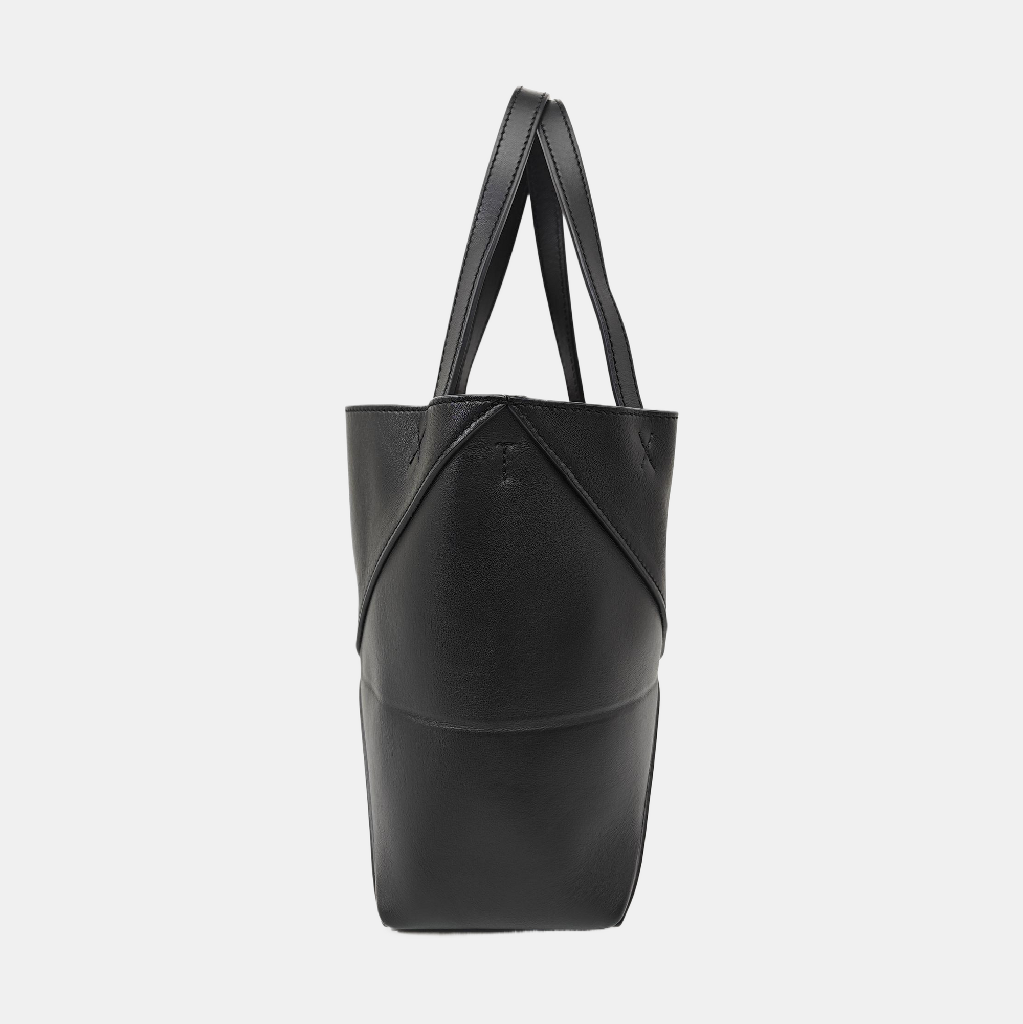 Puzzle Fold Mini Calfskin Black