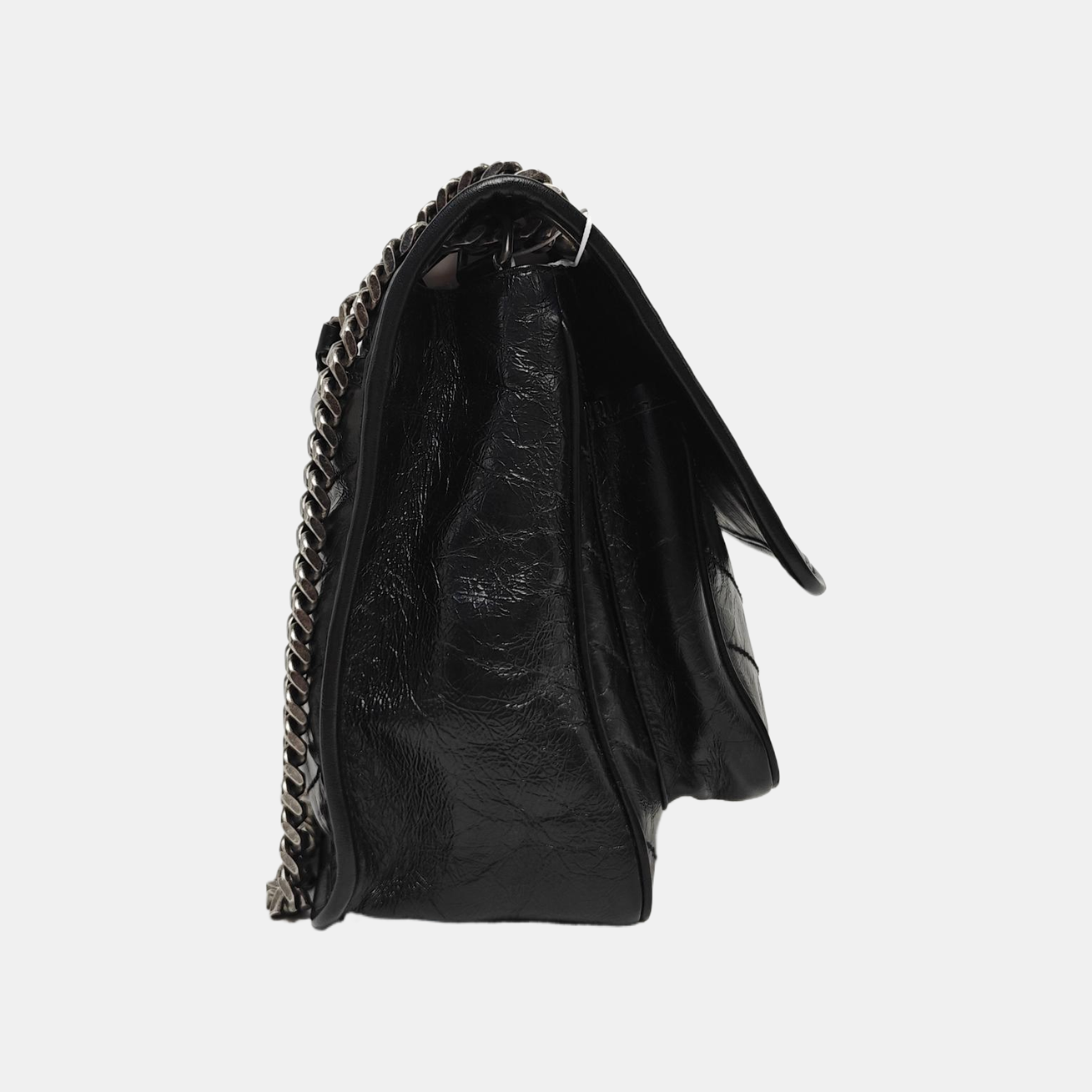 NIKI Medium Chevron Calfskin Black