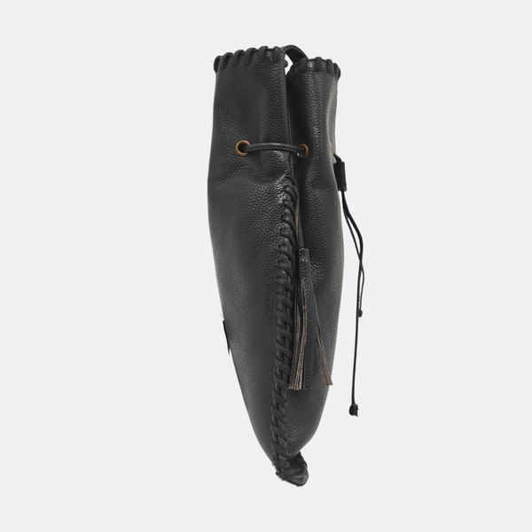 Leather Shoulder Bag Black