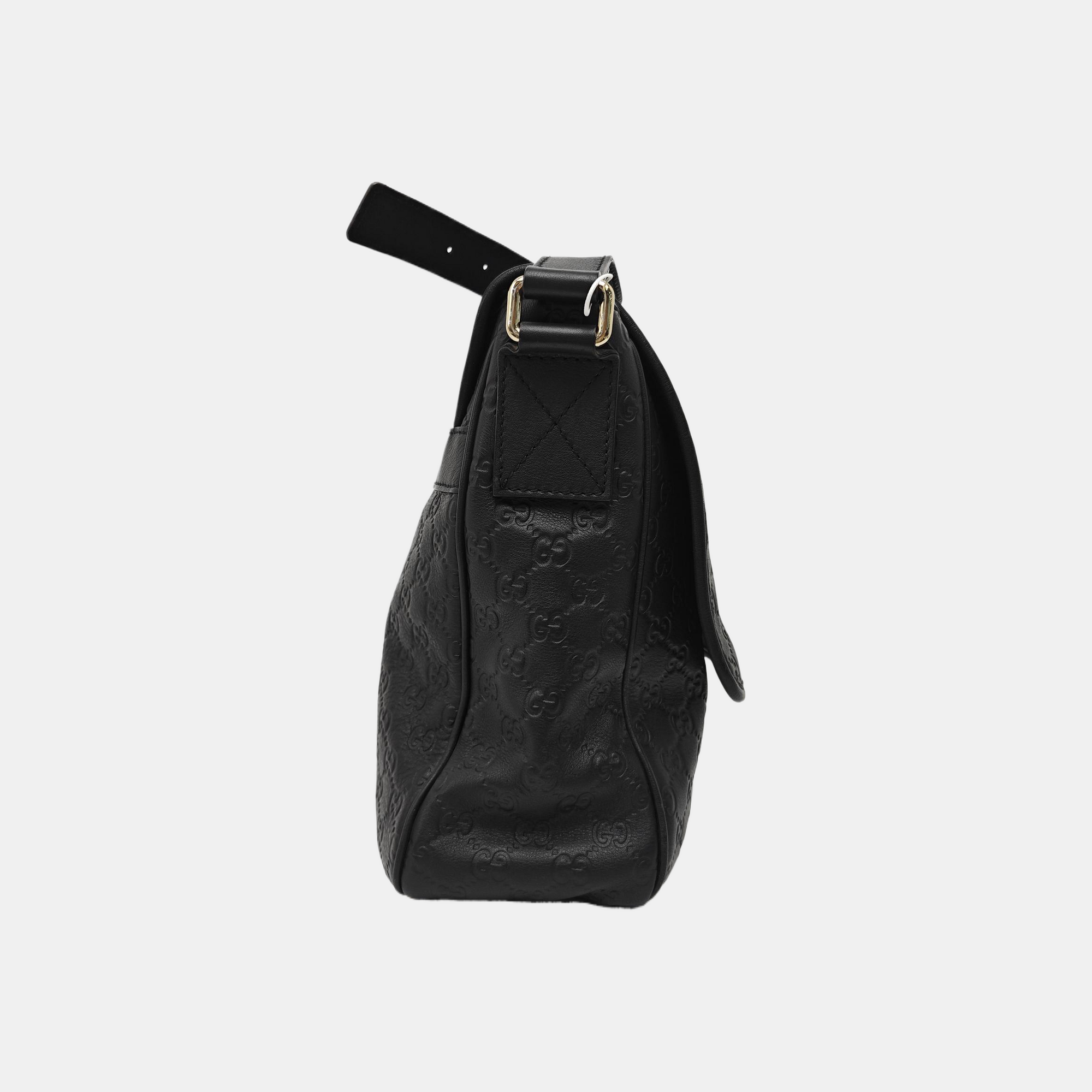 Ligne Shima Monogram Calfskin Black