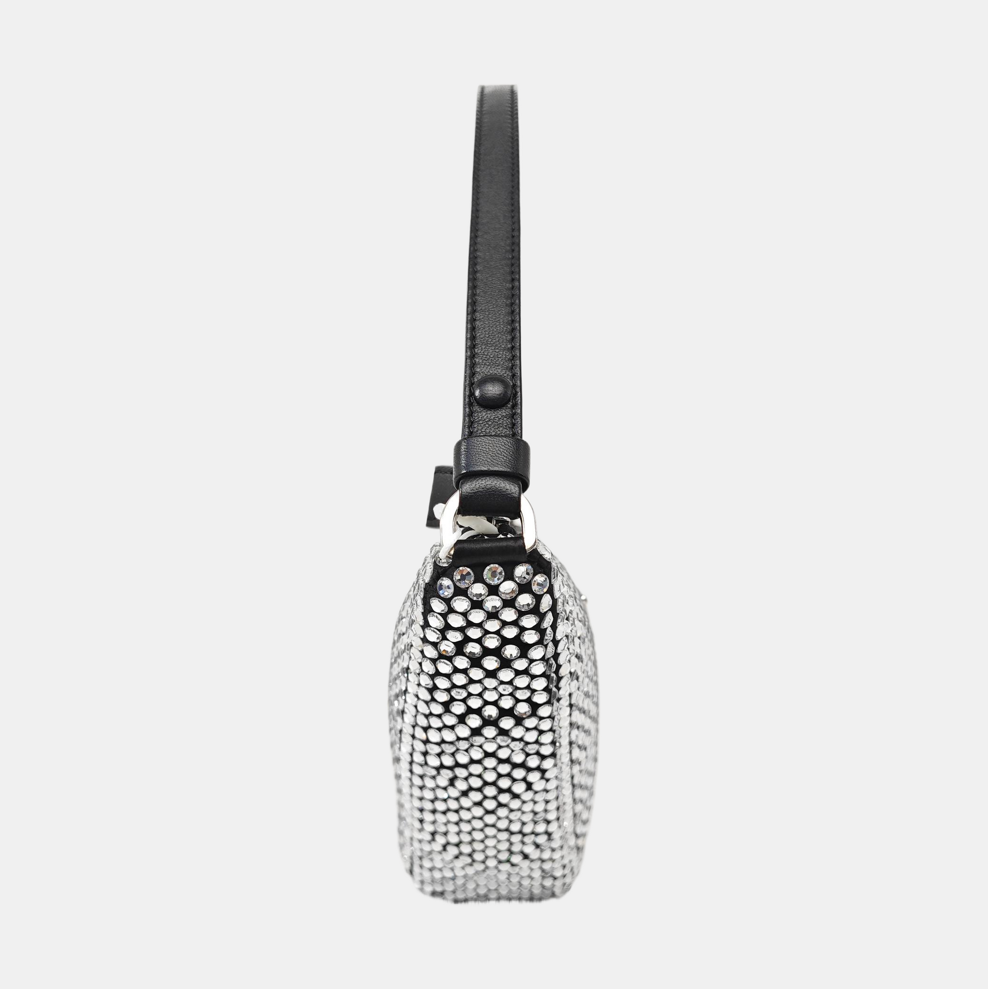 Special Material Top Handle Bag Silver
