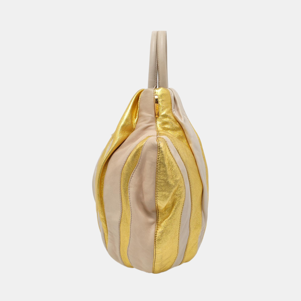 Quilted Leather Tote Bag Multicolor