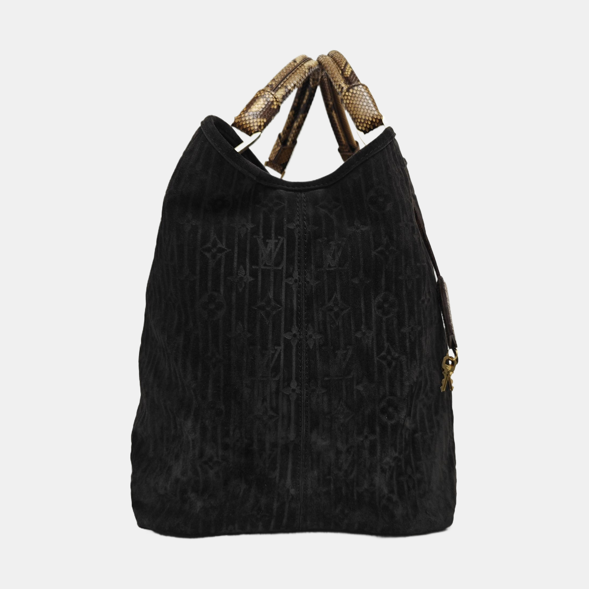 WHISPER GM Monogram Suede Black