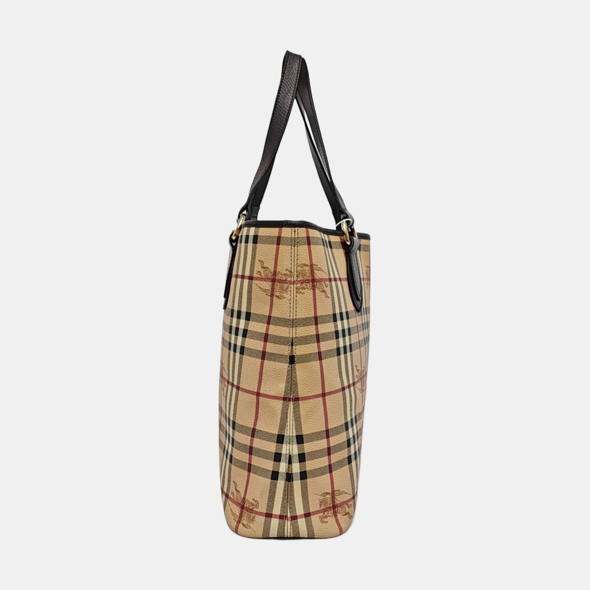 Coated Canvas Tote Bag Beige