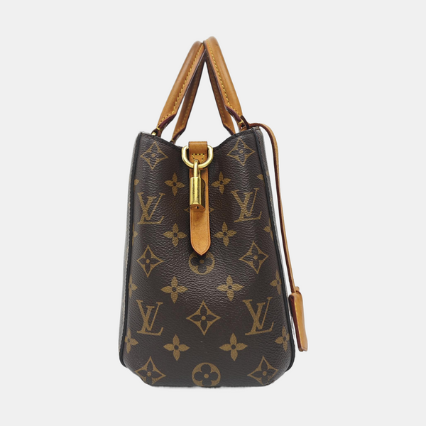 MONTAIGNE BB Monogram Coated Canvas Brown