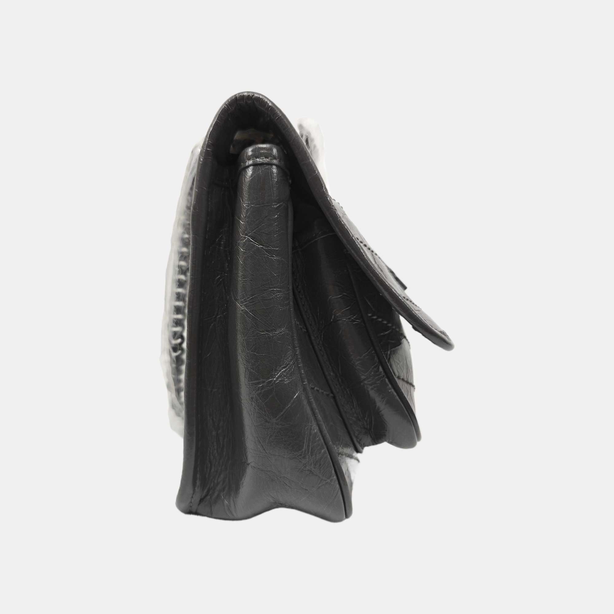 NIKI Small Chevron Calfskin Gray
