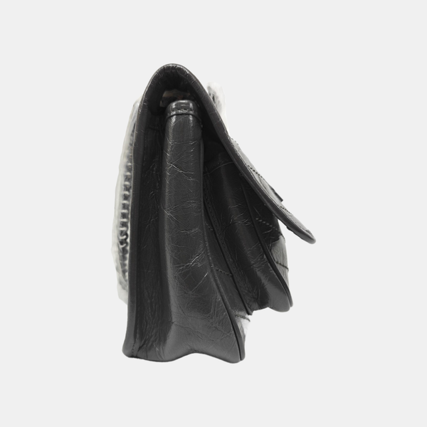 NIKI Small Chevron Calfskin Gray
