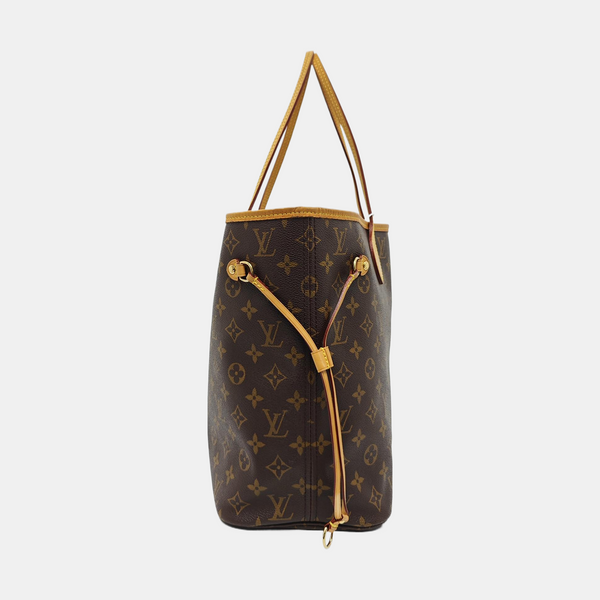 NEVERFULL MM Monogram Coated Canvas Brown