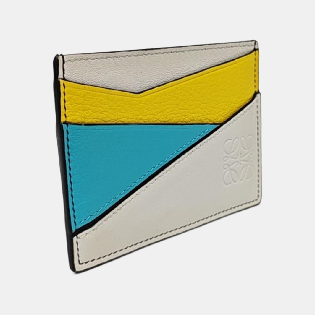 Puzzle Calfskin Multicolor Card Holder