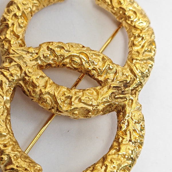 Metal Gold Brooch
