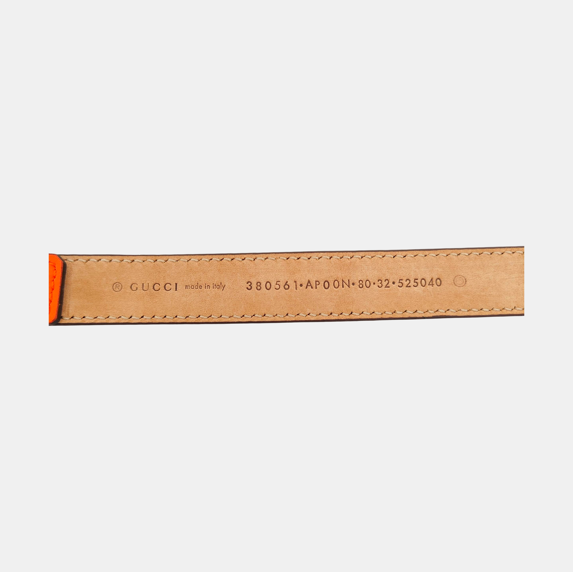 Leather Belt Orange