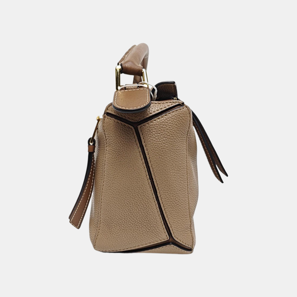 Authenticated pre-owned  Puzzle Small Calfskin Beige - Shoulder Bag at Looply