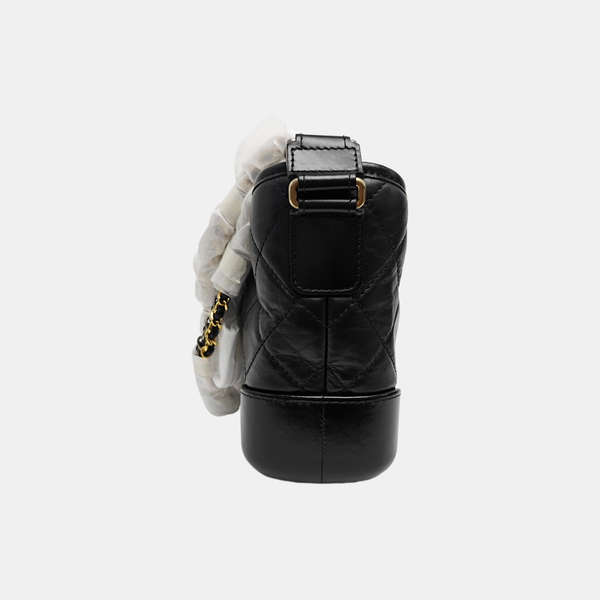 GABRIELLE Small Quilted Calfskin Black
