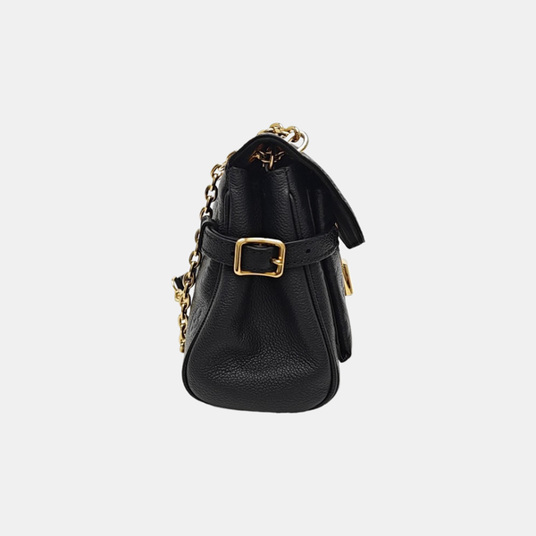 Anytime Flap Monogram Calfskin Black