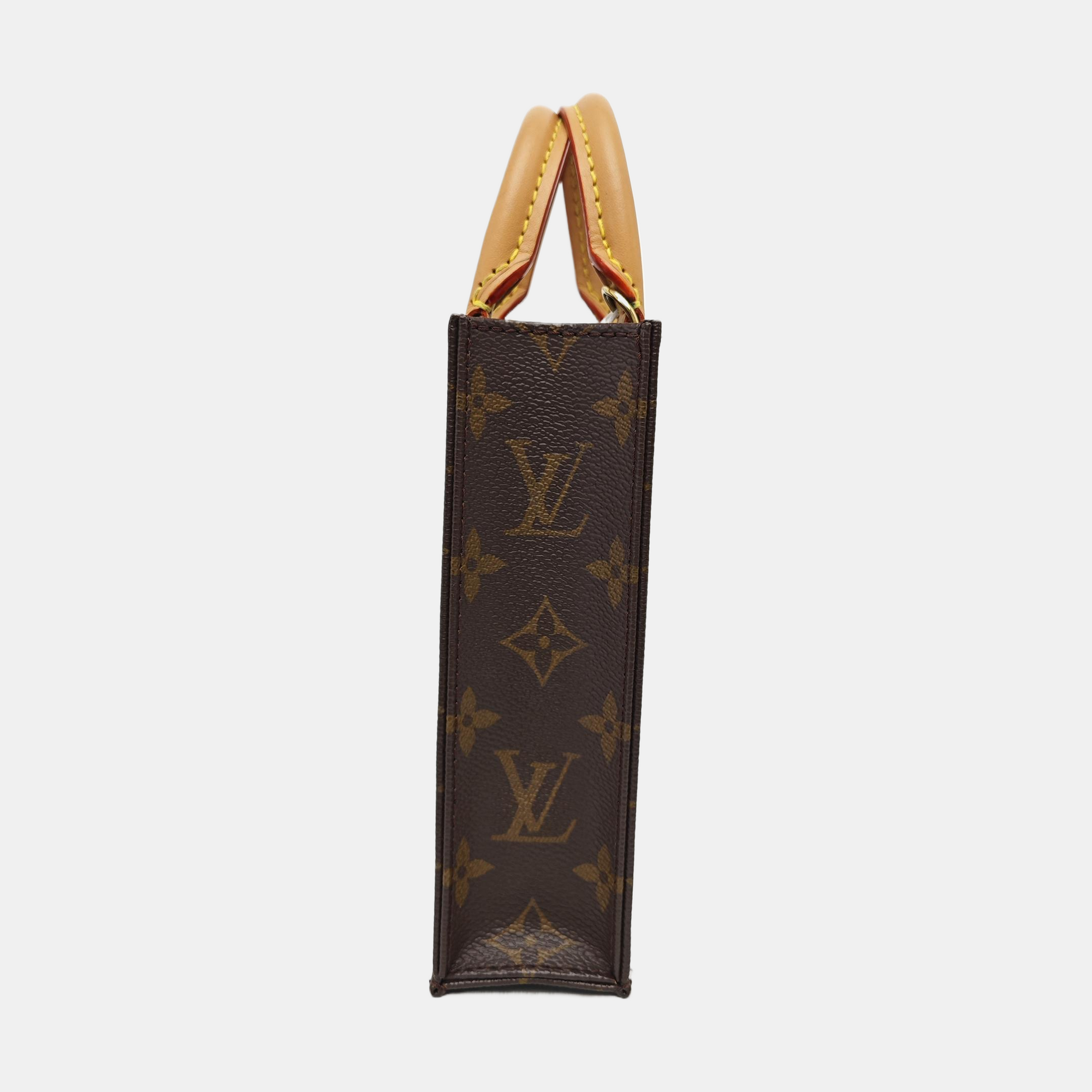 SAC PLAT Mini Monogram Coated Canvas Brown