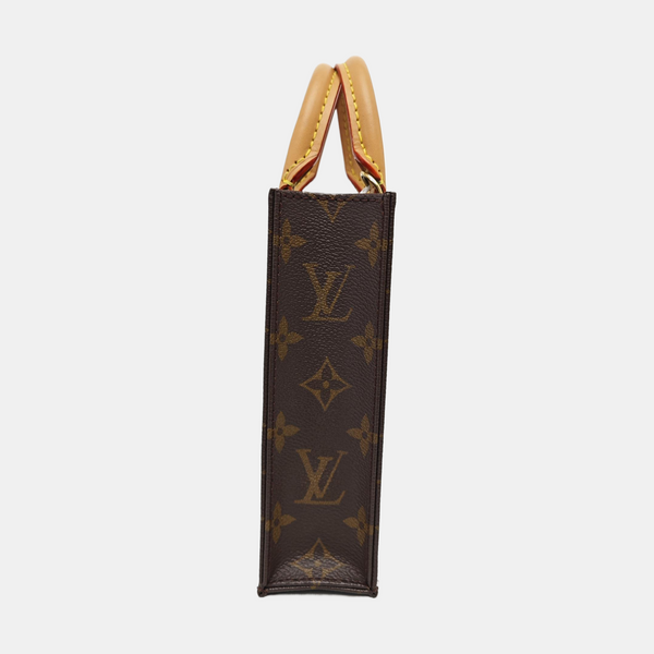 SAC PLAT Mini Monogram Coated Canvas Brown