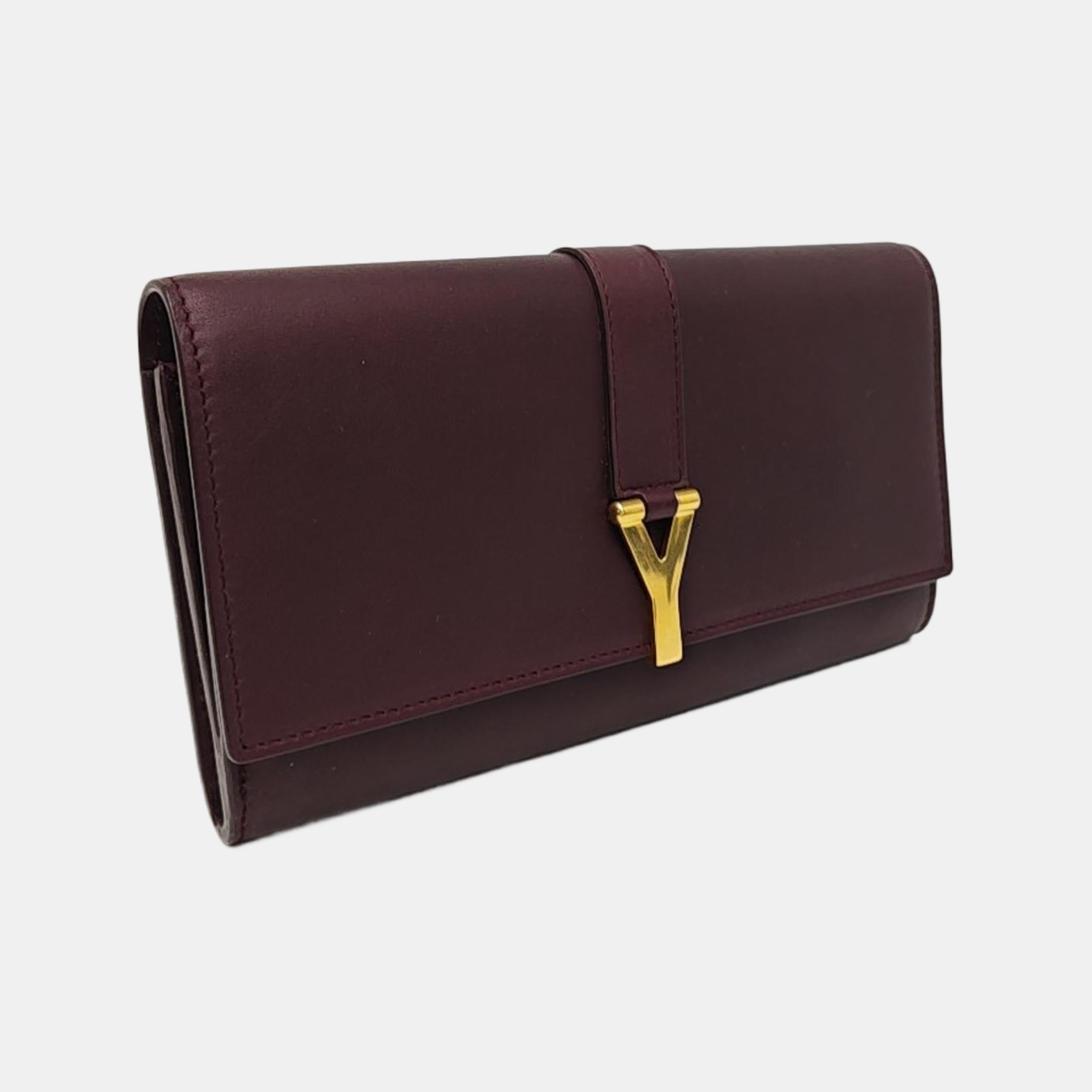 CHYC Y LIGNE Calfskin Red Wallet
