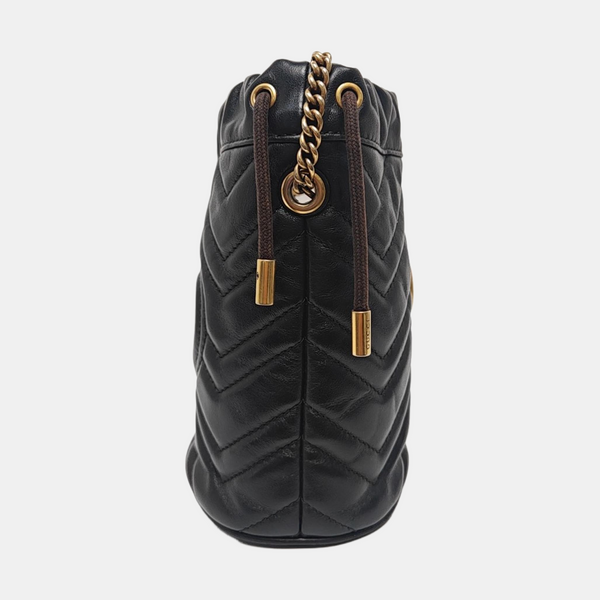 GG Marmont Mini Quilted Calfskin Black