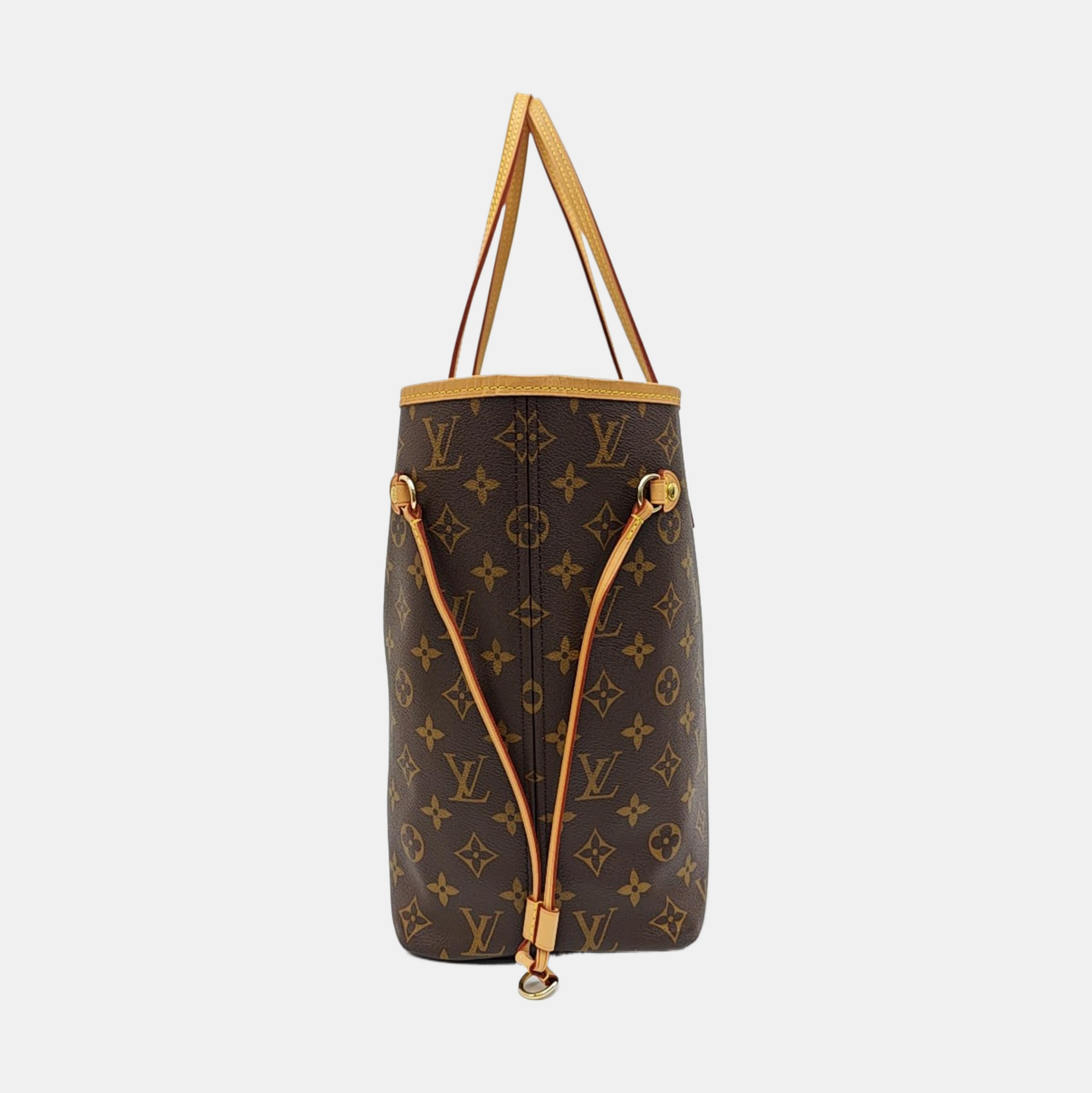 NEVERFULL MM Monogram Coated Canvas Brown
