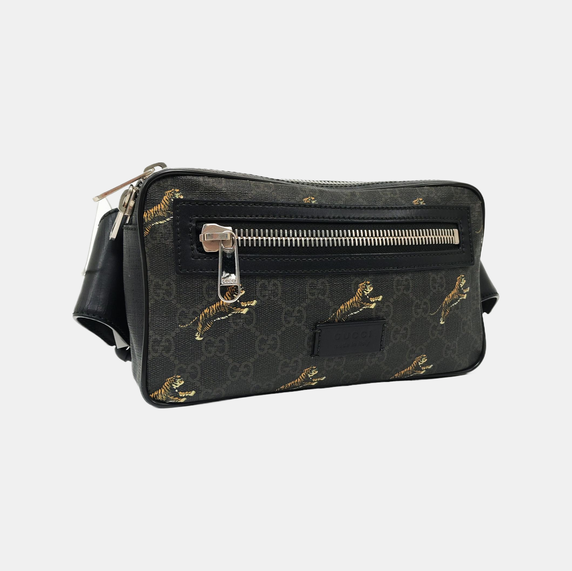 GG Supreme Monogram Coated Canvas Black