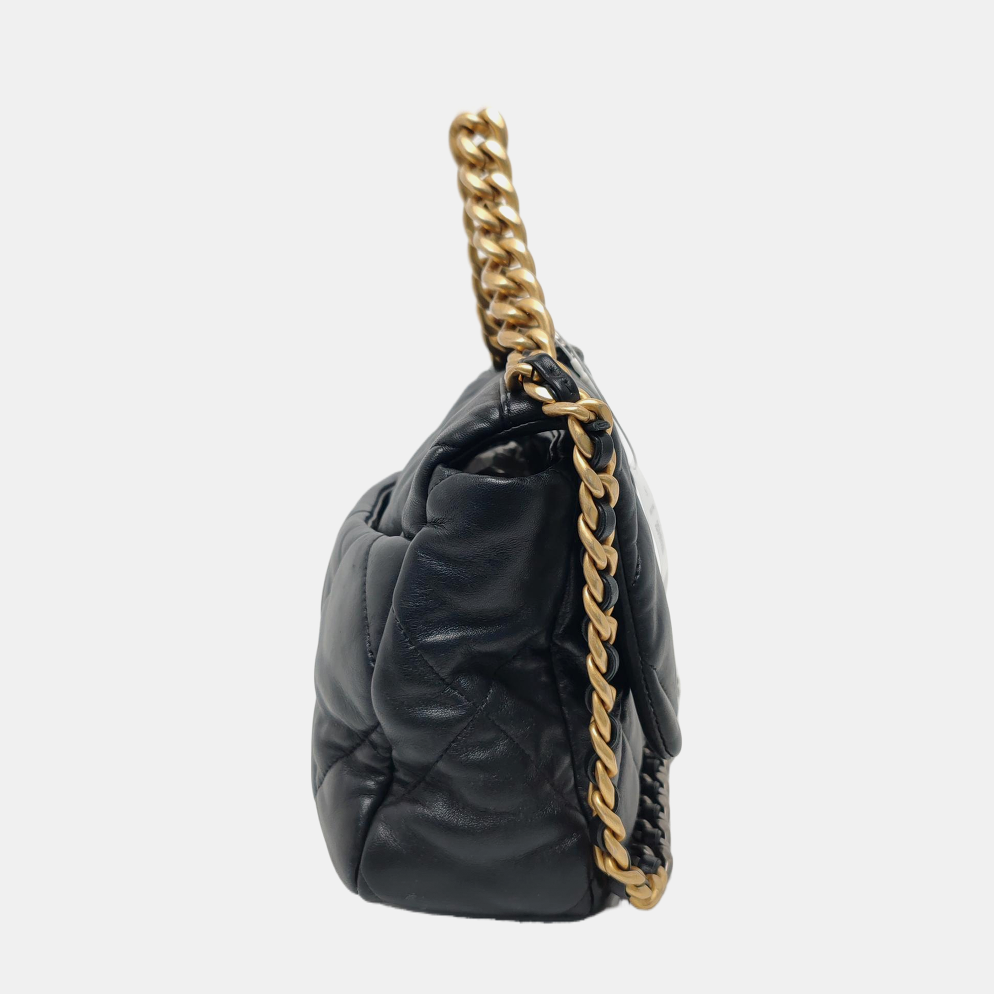 CHANEL 19 Large Quilted Lambskin Black