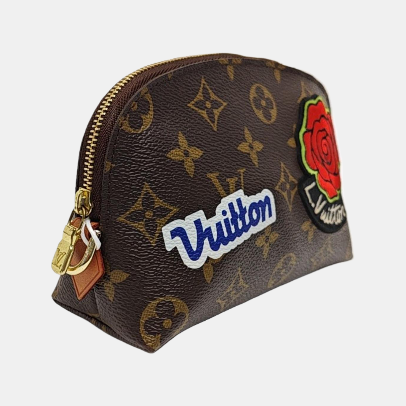 COSMETIC PM Monogram Coated Canvas Brown