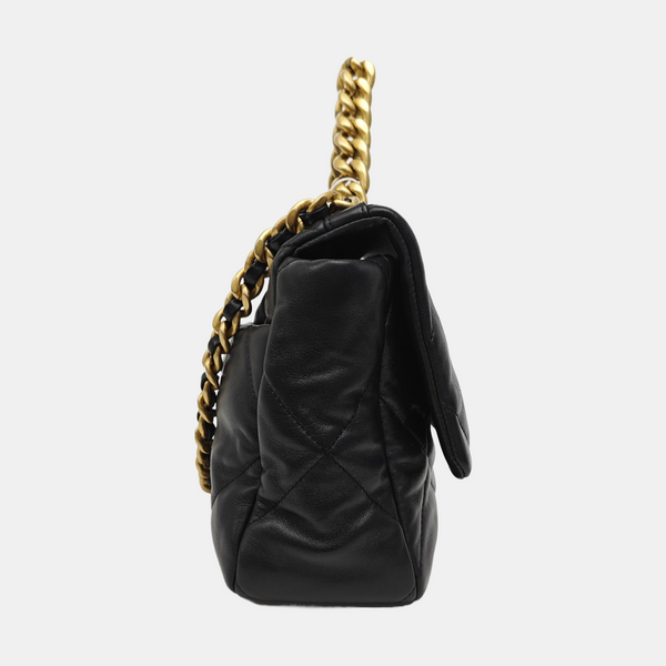 CHANEL 19 Medium Quilted Lambskin Black