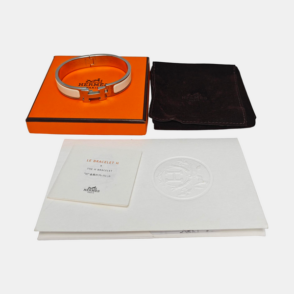 Clic H Metal Silver Bangle
