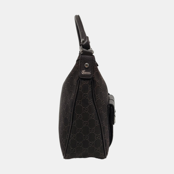 Monogram Canvas Top Handle Bag Brown