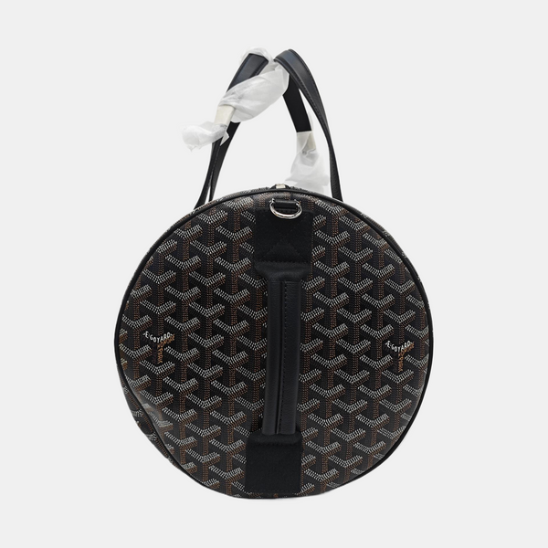 Coated Canvas Top Handle Bag Brown