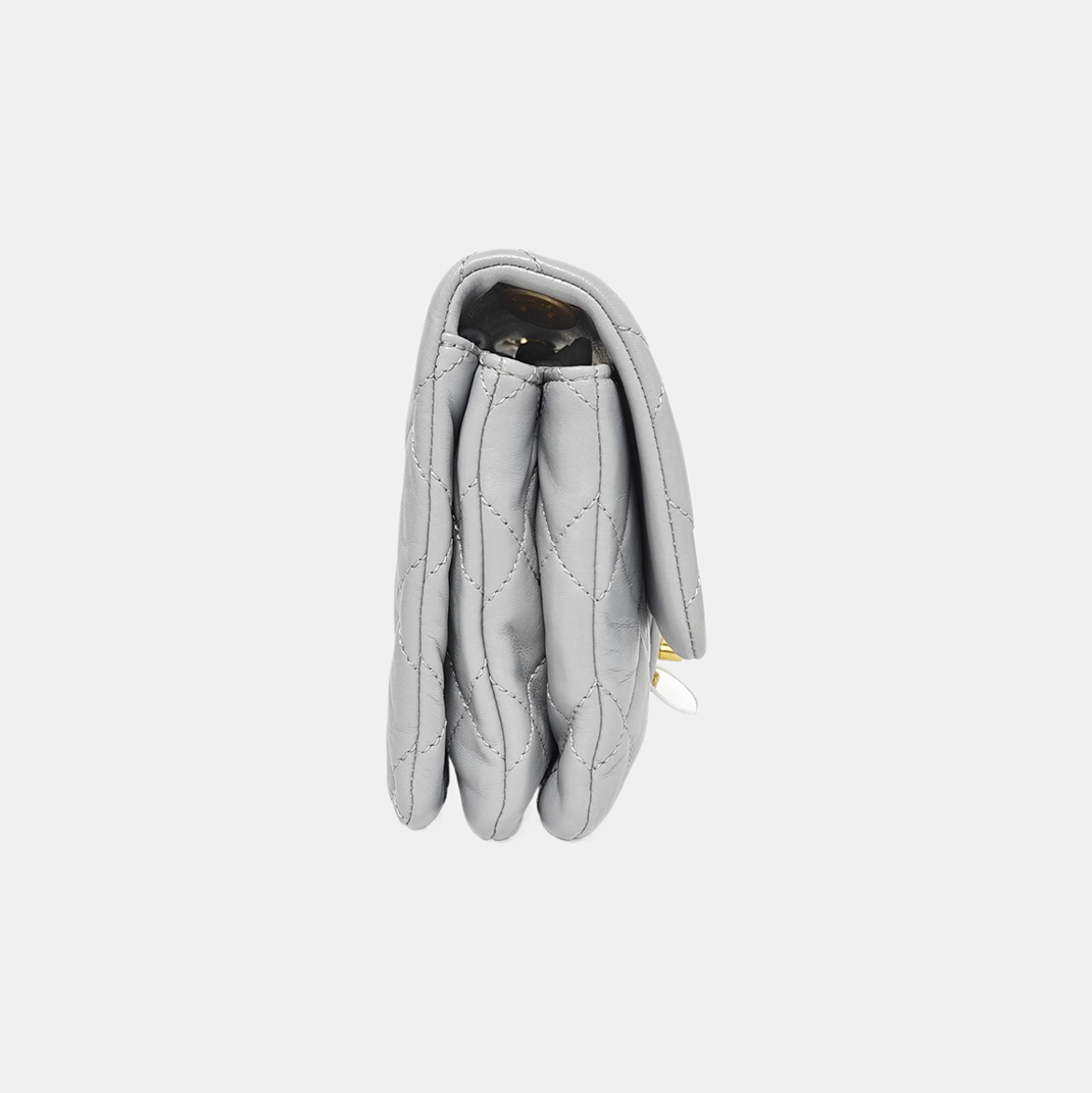 CLASSIC FLAP Mini Quilted Lambskin Gray