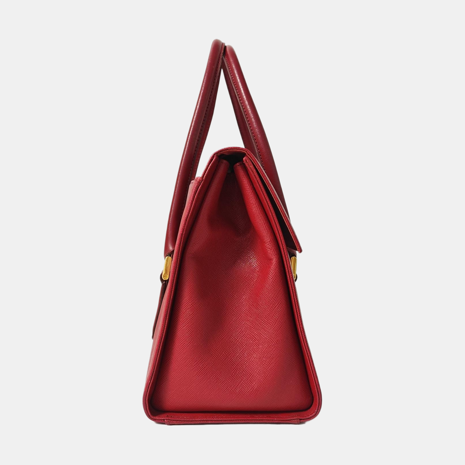 Calfskin Top Handle Bag Red