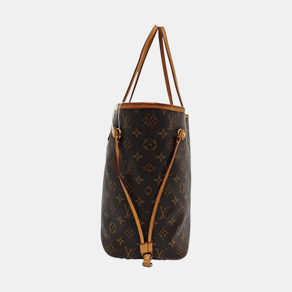 NEVERFULL MM Monogram Coated Canvas Brown