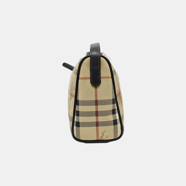 Coated Canvas Shoulder Bag Beige