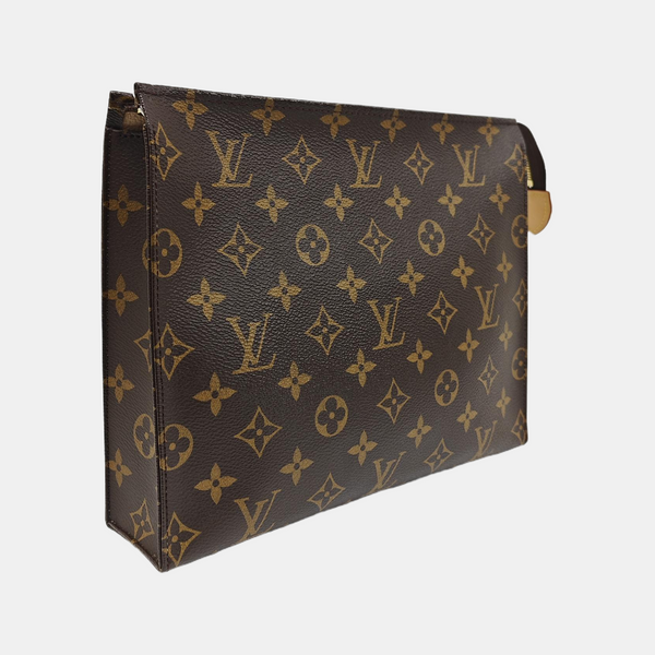 TOILET POCKET 26 Monogram Coated Canvas Brown