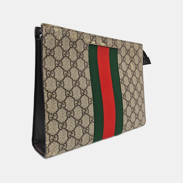 GG Supreme Monogram Coated Canvas Black