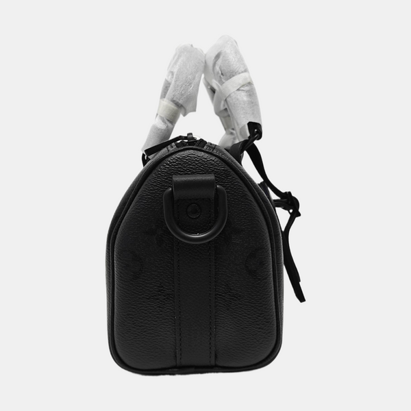 KEEPALL 25 Monogram Coated Canvas Black