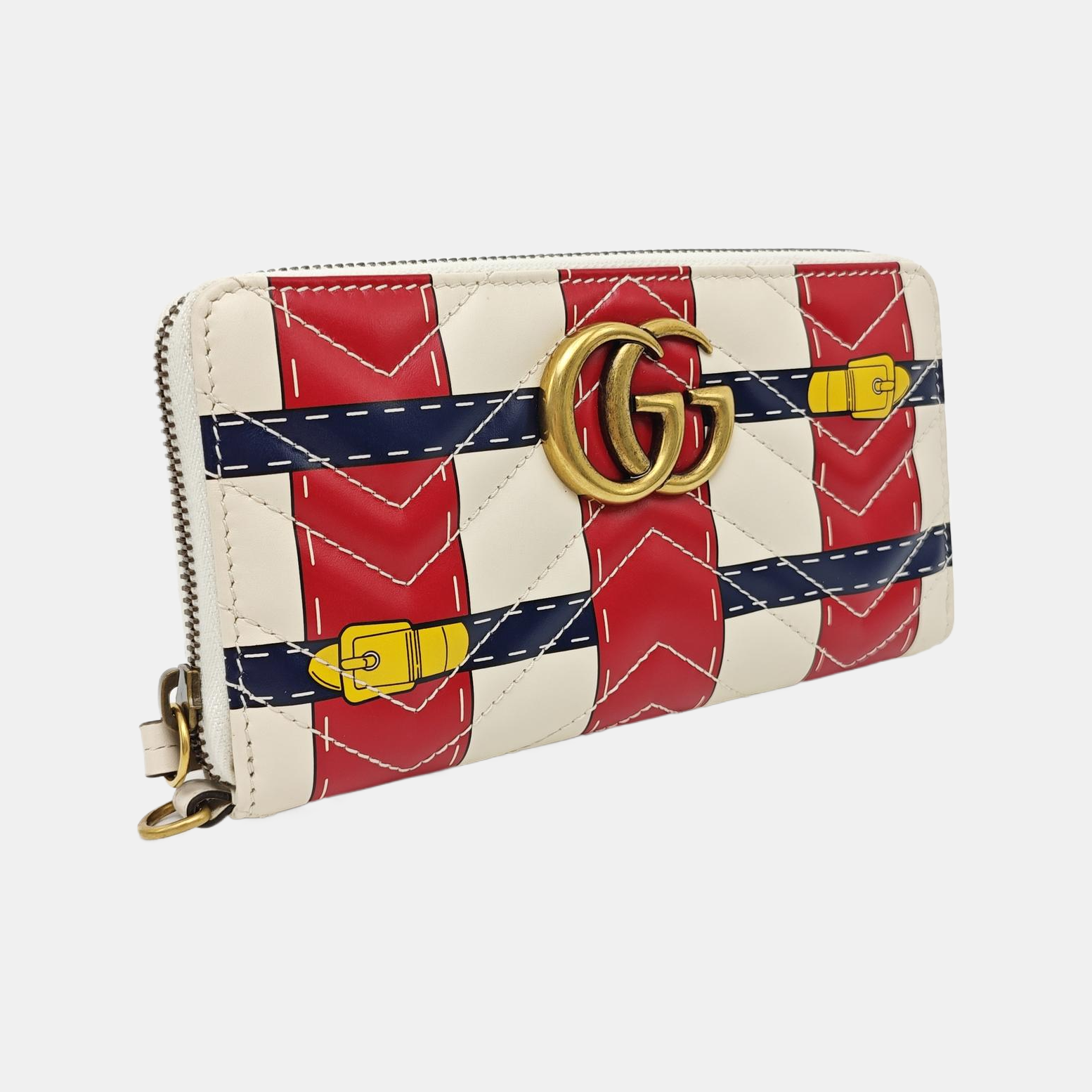 Quilted Calfskin Wallet White