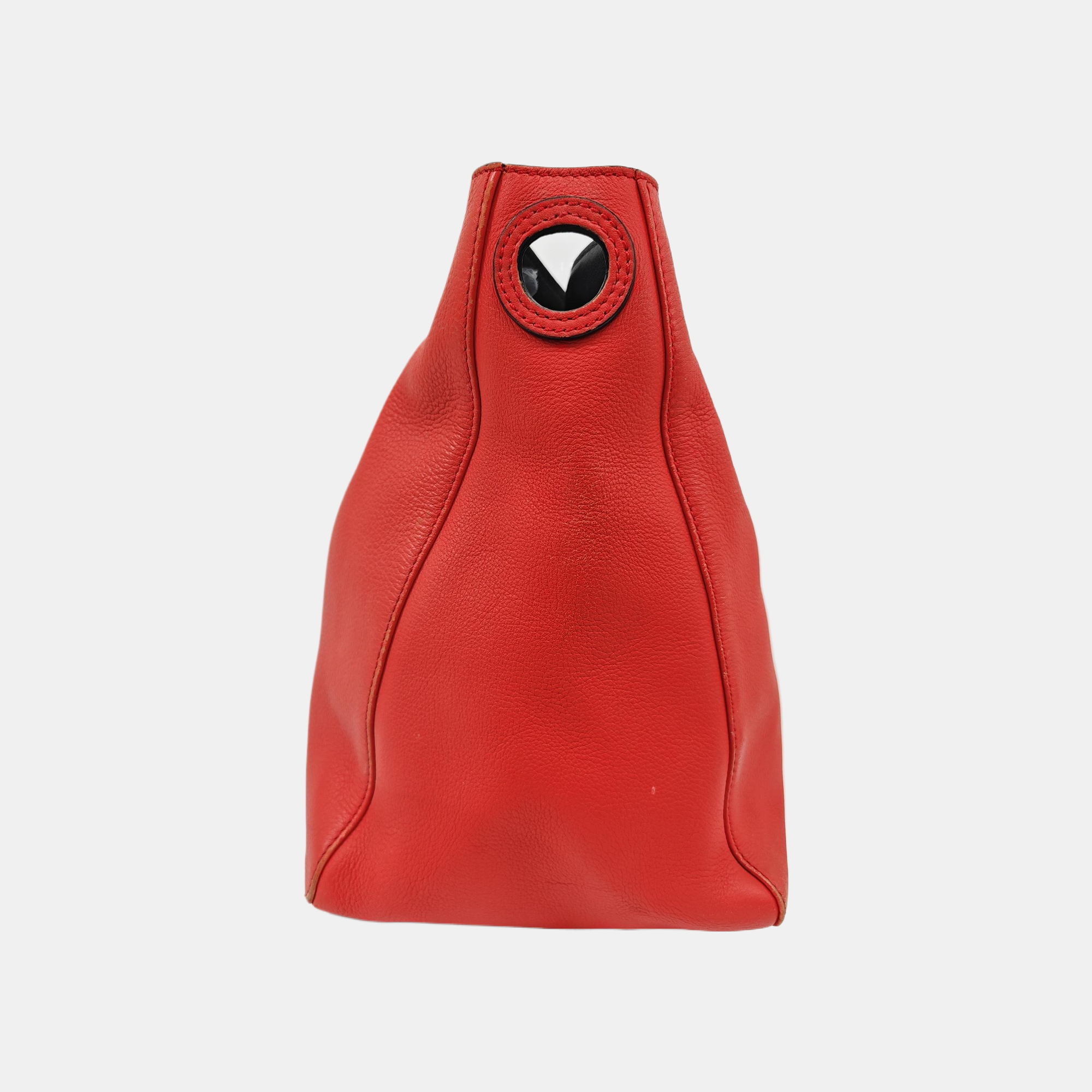 Calfskin Shoulder Bag Red