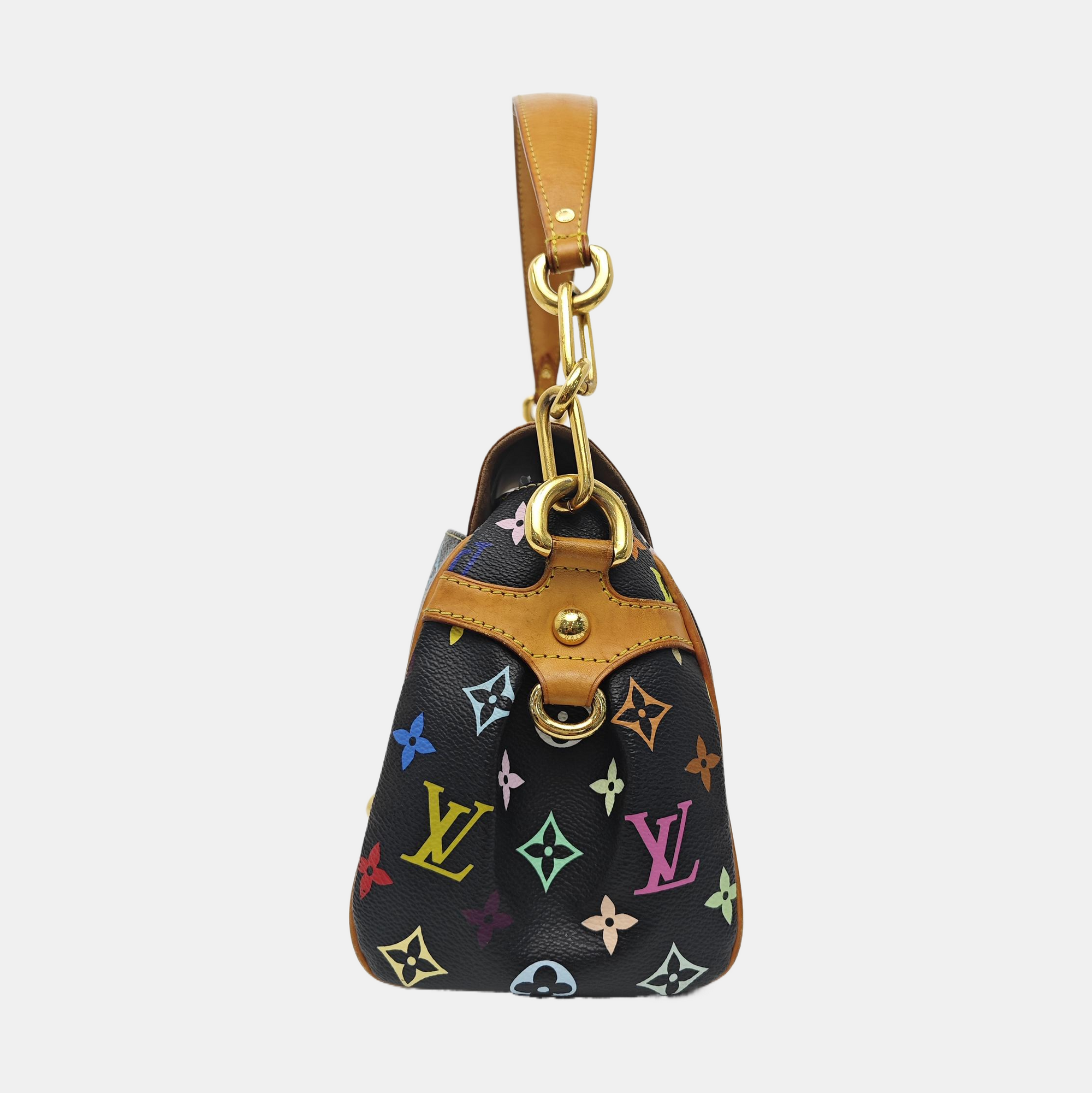 LV × TM BEVERLY MM Monogram Coated Canvas Black