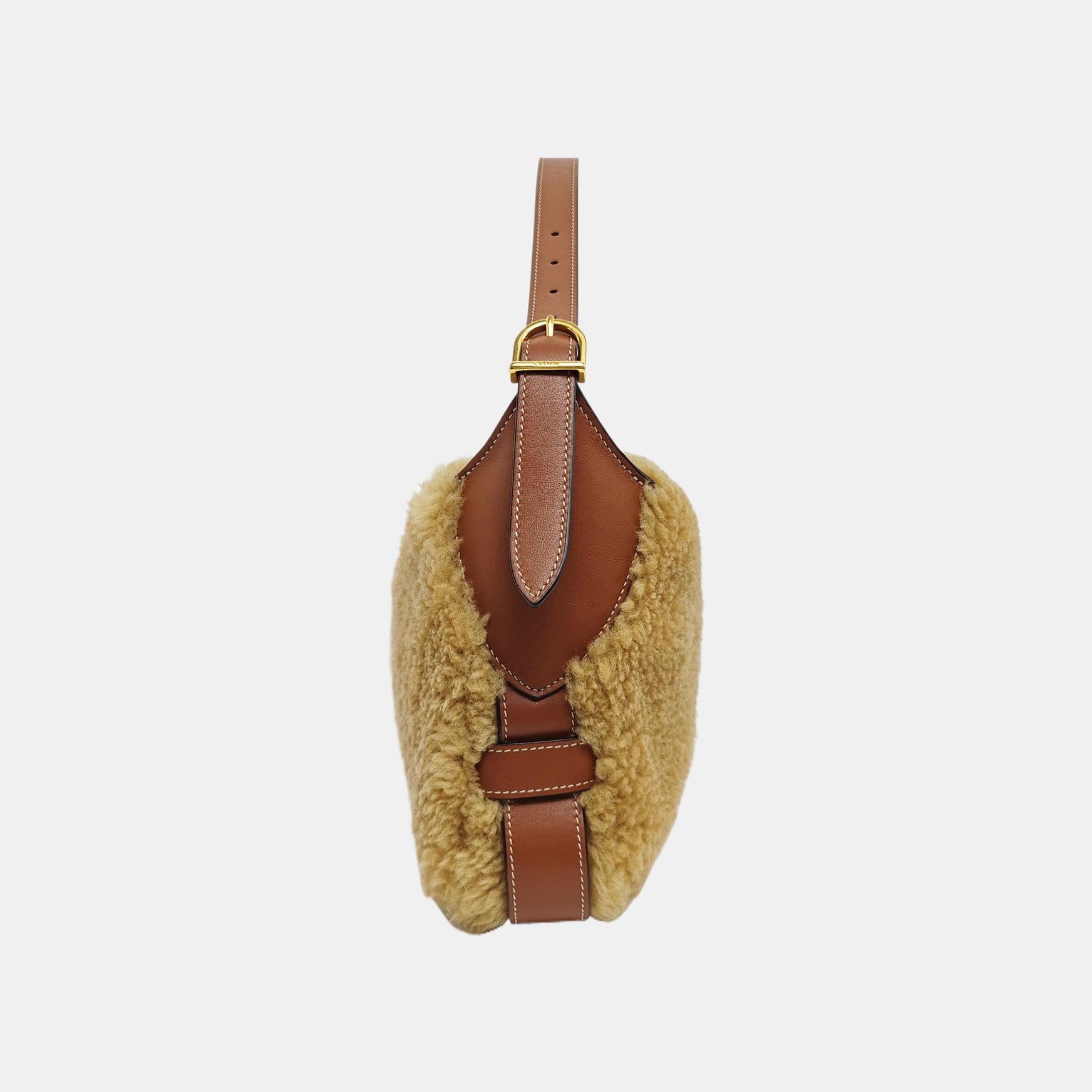 Fabric Shoulder Bag Brown