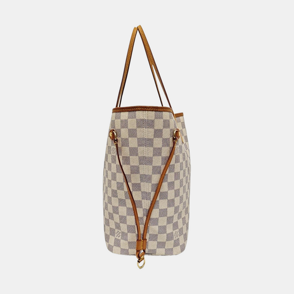 NEVERFULL MM Damier Azur Coated Canvas Beige
